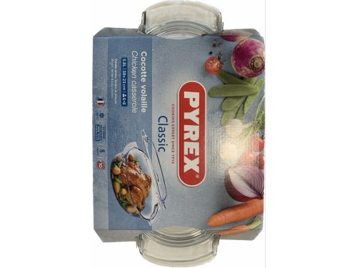 PYREX Slow cook szögl.sütőtál+fedő 6,5l (4,3l+2,2l)