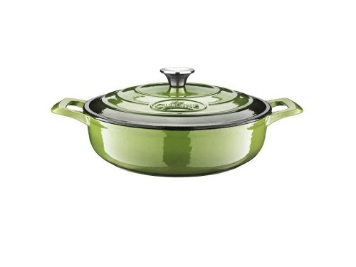 La Cuisine GREEN öntöttvas kerek sütőtál 28x8cm 3,5 literes fedővel