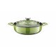 La Cuisine GREEN öntöttvas kerek sütőtál 28x8cm 3,5 literes fedővel